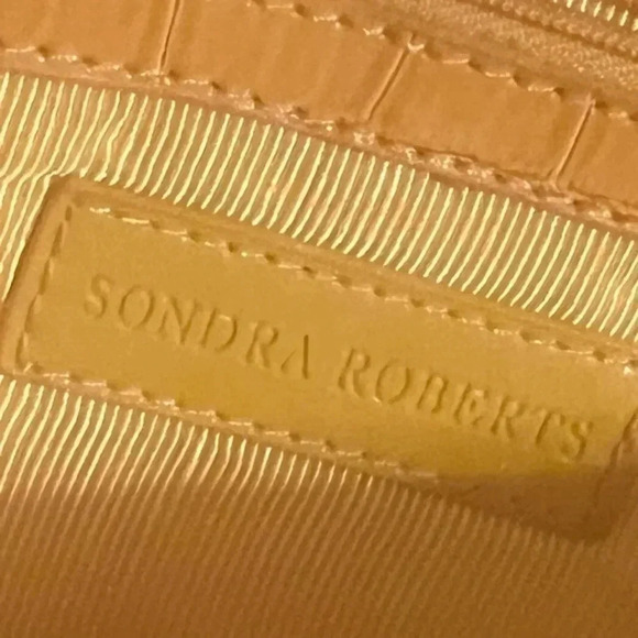Sondra Roberts Yellow Embossed Clutch - Picture 8 of 9